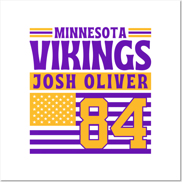 Minnesota Vikings Oliver 84 American Flag Football Wall Art by Astronaut.co